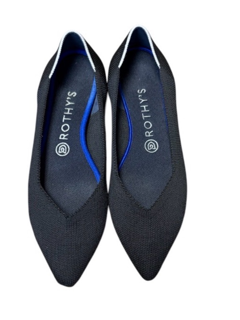 Rothy's The Point Ballet Flat Women's Size 9 Black Solid Knit Shoes Slip On - Picture 2 of 10